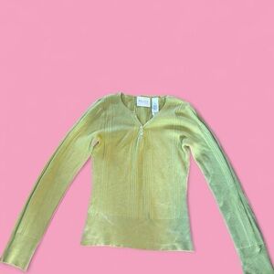 Axcess Light Green Ribbed Knit Top
